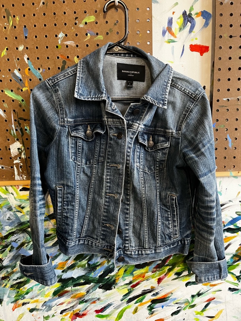 Banana Republic Medium Wash Blue Denim Jacket - Picture 3 of 4
